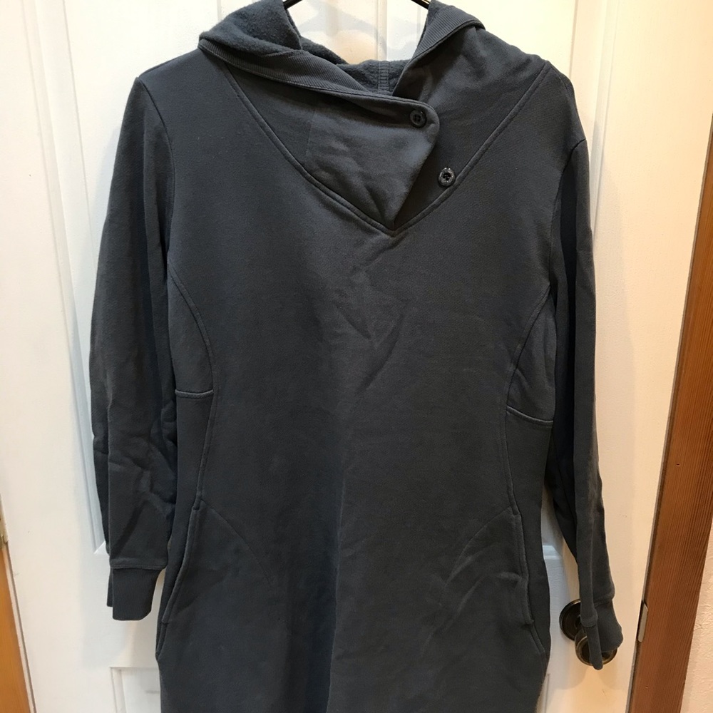 Toad & Co hooded sweatshirt dress